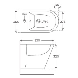 BIDE SUSPENDIDO REDONDO BIDE03 TÉCNICO
