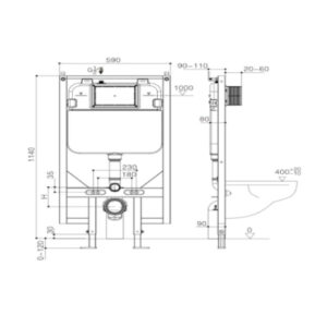 CISTERNA EMPOTRADA INODORO SUSPENDIDO CIST01 TÉCNICO