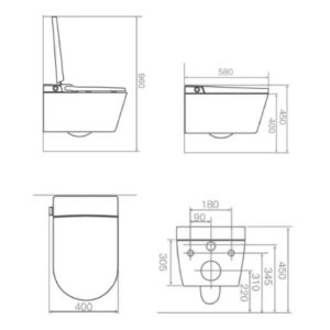 INODORO INTELIGENTE SUSPENDIDO INOR07 TÉCNICO