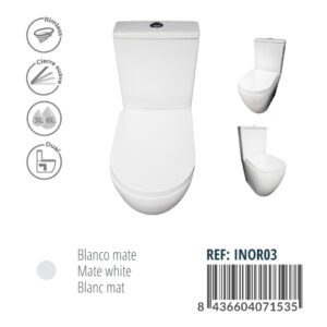 INODORO SUELO RIMLESS REDONDO INOR03