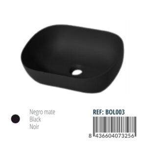 LAVABO BOL NEGRO MATE BOL003