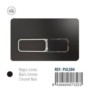 PULSADOR NEGRO CROMO PULS04